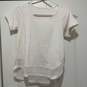 Lululemon Athletica Cream Short Sleeve Tee